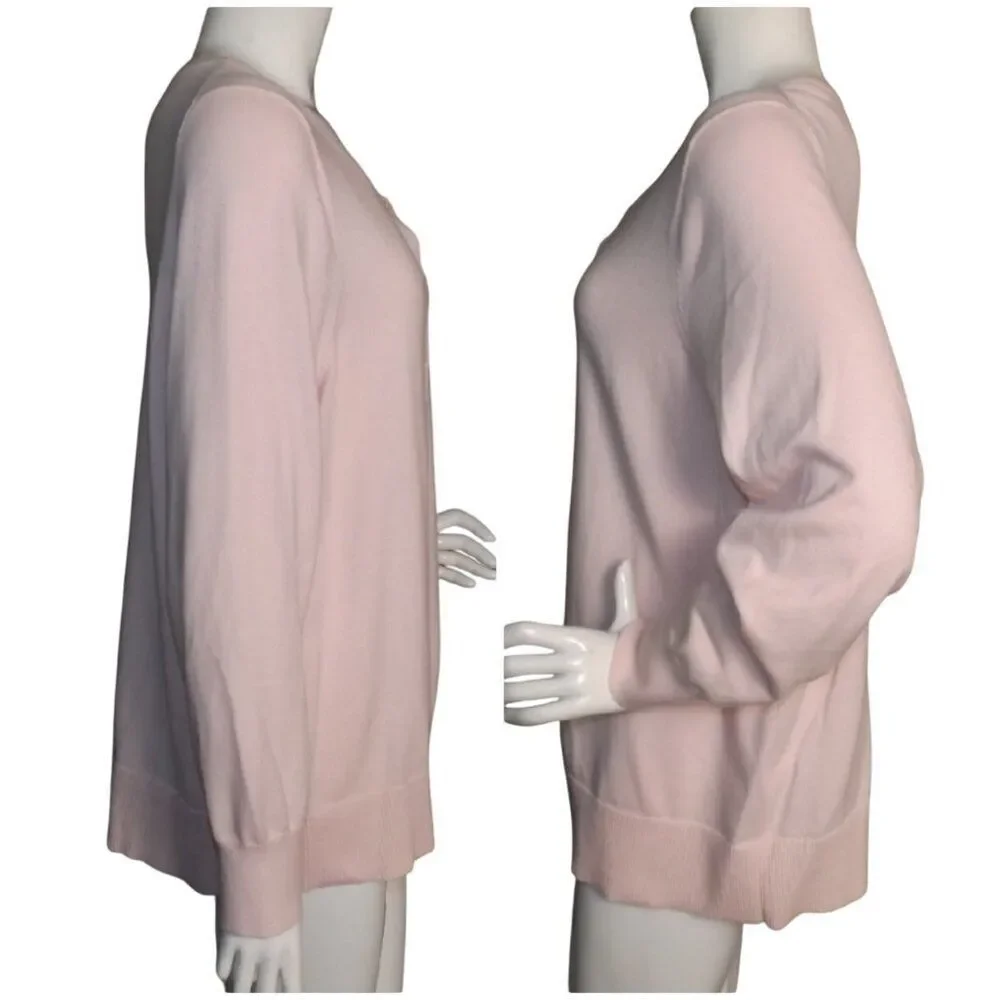 RESERVED! LANDS END Cardigan Sweater, 2X, Pastel Pink, Smooth Knit, - Picture 5 of 9